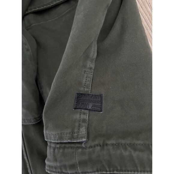 G-STAR Raw Falco Field Jacket Canvas Zip Up Military Style Men's Sz XXL Green - Picture 11 of 13